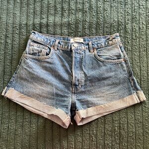 Reformation Charlie Cuffed High Rise Jean Shorts Size 30